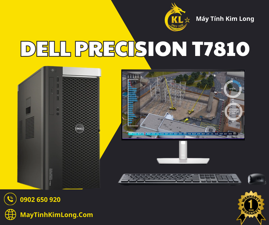 Máy trạm Dell Precision T7810/E5-2620v3/Ram 16GB/SSD 256GB/HDD 500GB/VGA K2000 2GB DDR5 - Cấu hình 1